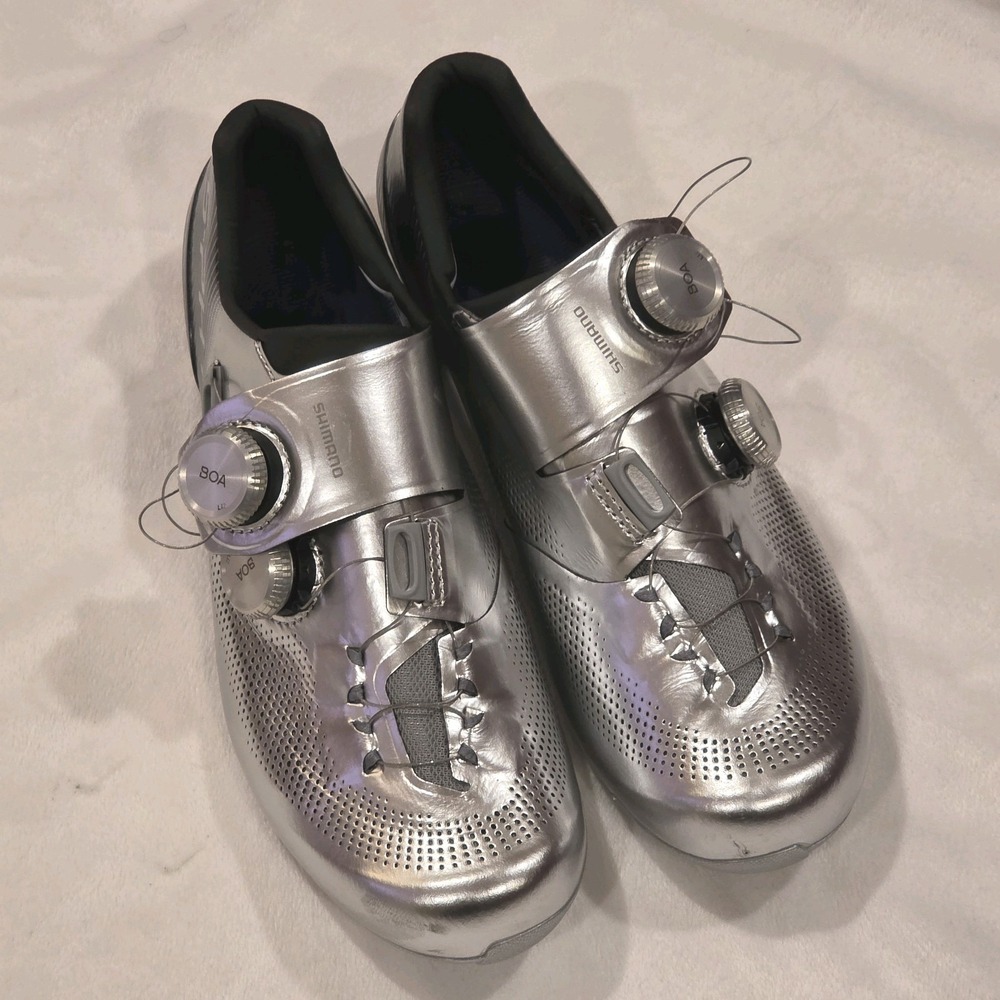Shimano Dynalast S-Phyre SH-RC903S Silver 41.5w Men's 8 Road Cycling Shoes - Picture 3 of 10